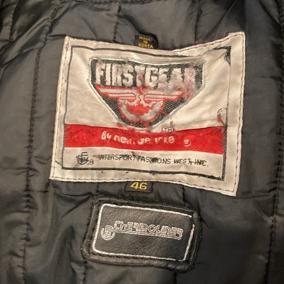 Vintage First Gear Hein Gericke Leather motorcycle jacket with forearm armor - Picture 15 of 16